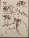 Arthur Lismer, 1885 - 1969
BADGER / COATI-MUNDI / HE HE HAWSE
marker on paper
21.4 x 27.8 cm…