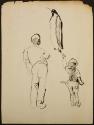 Arthur Lismer, 1885 - 1969
Untitled (man, child and penguin), c. 1960's 
pen and ink on paper…