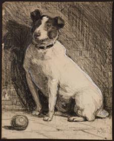 Arthur Lismer, 1885 - 1969
Untitled (Gyp, the Mawsons' dog), 1907
charcoal, graphite and goua…