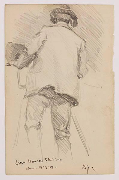 Jim Mawson Sketching (R); Sydney Marsden (V)