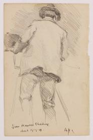 Jim Mawson Sketching (R); Sydney Marsden (V)