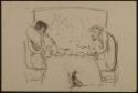 Arthur Lismer, 1885 - 1969
Untitled (couple eating meal at table, with waiting dog )
charcoal…