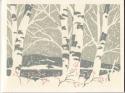 A.J. Casson (1898 - 1992)
Nöel  c.1980
screen print on paper
open: 12 x 31.6 cm; closed 12 x…