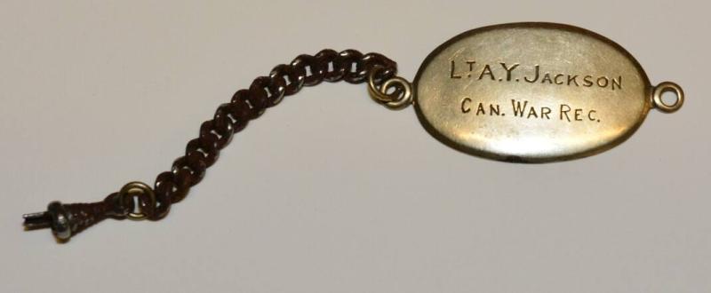 Identification bracelet belonging to Lt. A.Y. Jackson, Canadian War Records
McMichael Canadian…
