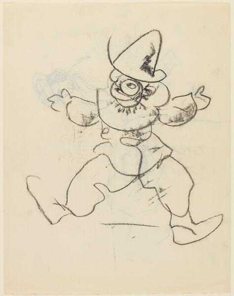 Untitled (clown figure) (R); Untitled (heads in profile) (V)