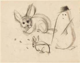 Untitled (snowman, rabbits and bugs)