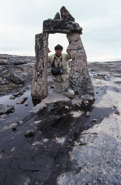 Norman Hallendy at a place of power, Kangiq, southwest Baffin Island, 1994
The Norman Hallendy…