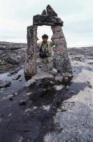 Norman Hallendy at a place of power, Kangiq, southwest Baffin Island, 1994
The Norman Hallendy…