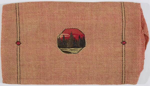 Cushion cover with embroidered design