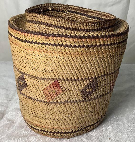 Woven Basket with geometric patterns