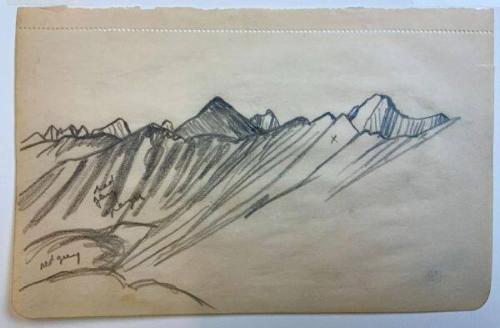 Untitled (mountain drawing of the Jasper area)