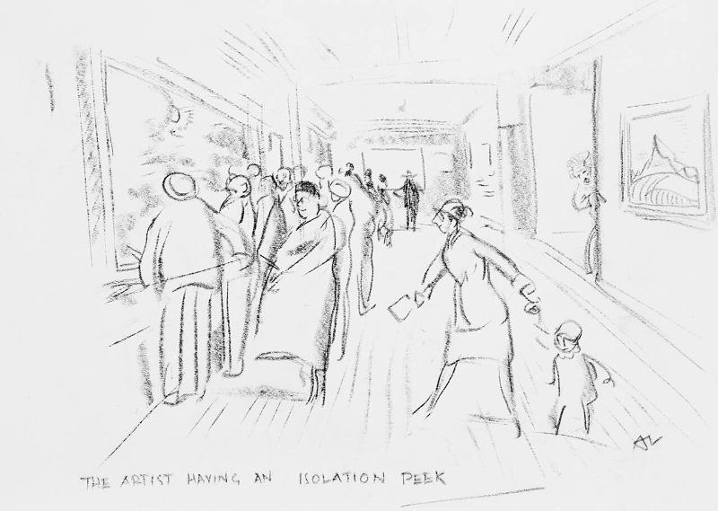 The Artist Having an Isolation Peek