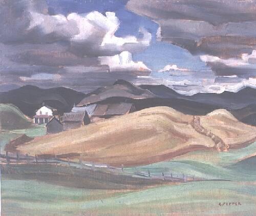 Untitled (yellow hills; farm)