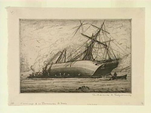 Overhauling Fishing Boats, Saint-Malo