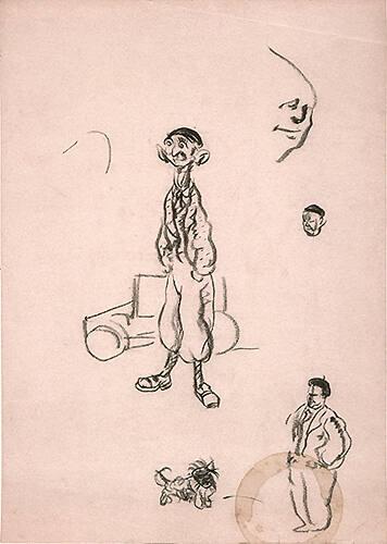 Untitled (caricatures); Untitled (portrait)