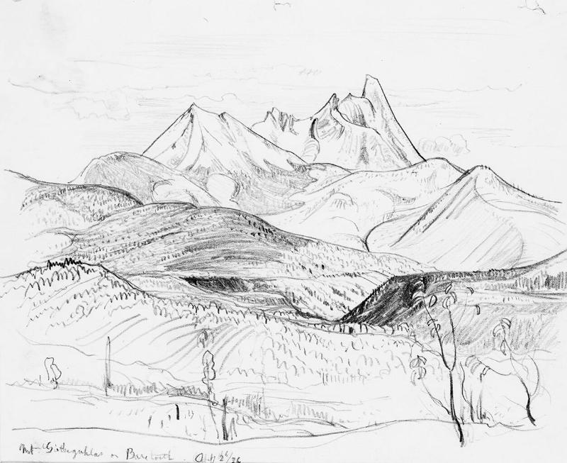 Mt. Gitsegyukla on the Upper Skeena River, B.C.