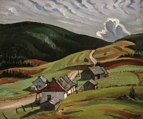 Road to Quebec (R); Untitled (sketch of village) (V)