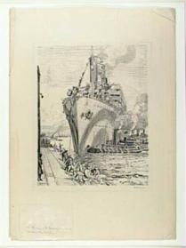 The Return of the Troopship Aquitania