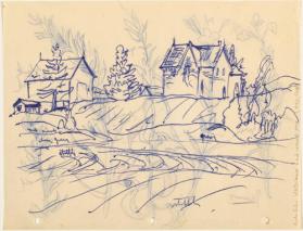 Untitled (house, shed) (R); Primroses (V)