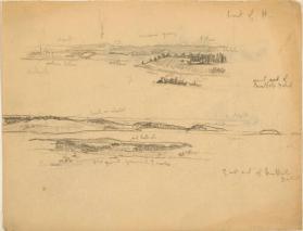 East and West Ends of McNab Island (Port of Halifax) (R); Halifax (navy vessel, ship with sails) (V)