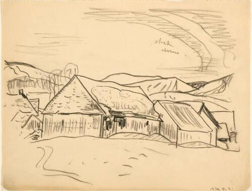 Untitled (houses, hills)