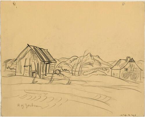 Untitled (houses and sled) (R); Untitled (two houses) (V)