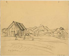 Untitled (houses and sled) (R); Untitled (two houses) (V)