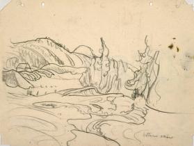 Untitled (winter landscape) (R); Untitled (horse and buggy) (V)