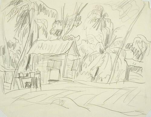 Untitled (cottages, trees - Tobago?)