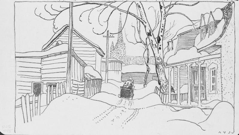 Village Street, Baie St. Paul (R); Untitled (V)