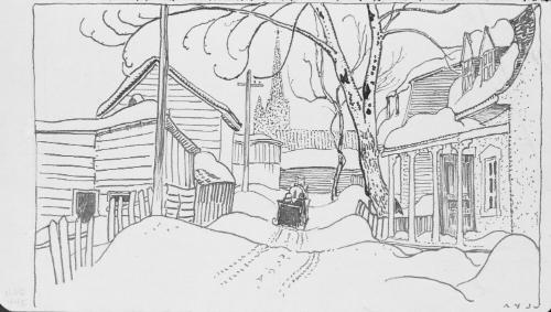 Village Street, Baie St. Paul (R); Untitled (V)