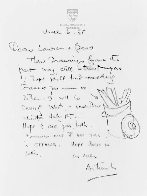 Letter from Lismer to Harris