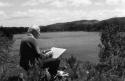 A.J. Casson sketching at Casson Lake, 1976.
Photograph by Robert McMichael
Gift of the Founde…