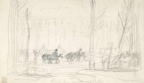 Army Encampment with Horses