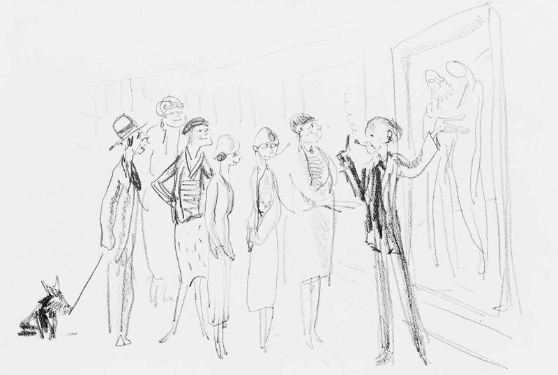 Lismer Lecturing in Gallery