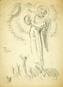 The Angel's Serenade (R); Untitled (caricature of man's face)  (V)