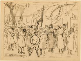 Band on the Street (R); Untitled (three women in bathing costumes)  (V)