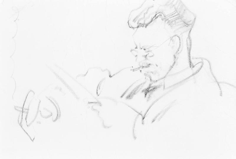 Frank Carmichael (R); Untitled (sketch of child's head)  (V)