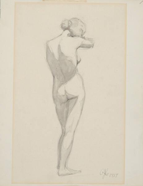 Nude Standing, Back View