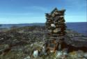 Inuksutuqaaluk (an ancient inuksuk built by the Tuniit) at Itilliarjuk.
Southwest Baffin Islan…