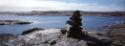 Inuksutuqaq (an old inuksuk) between Kiattuuq and Itilliarjuk.
Southwest Baffin Island, Nunavu…