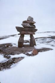 Inunnguaq (stone figure “in the likeness of a human”) at Itilliarjuk.
Southwest Baffin Island,…