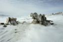 Outpost camp of Qaqaq Ashoona (1928-1996), with sculpture and tools.
Cape Dorset, Southwest Ba…
