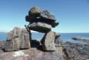 Niungvaliruluit (a window-shaped directional inuksuk for sighting or aligning a location in the…