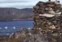 Inuksualuk (large inuksuk of flat stones stacked, acting as a directional marker).
Cape Dorset…