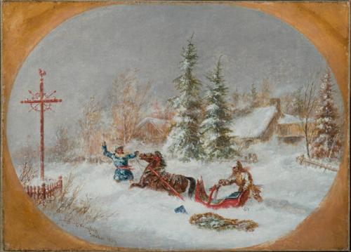 Habitants Driving in a Blizzard